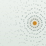 Scattered dots forming ordered rings around a single point, illustrating how to improve focus